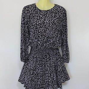 Rails Dress “Inez” Black/Purple Batik Cheetah Print New With Tags Size Small